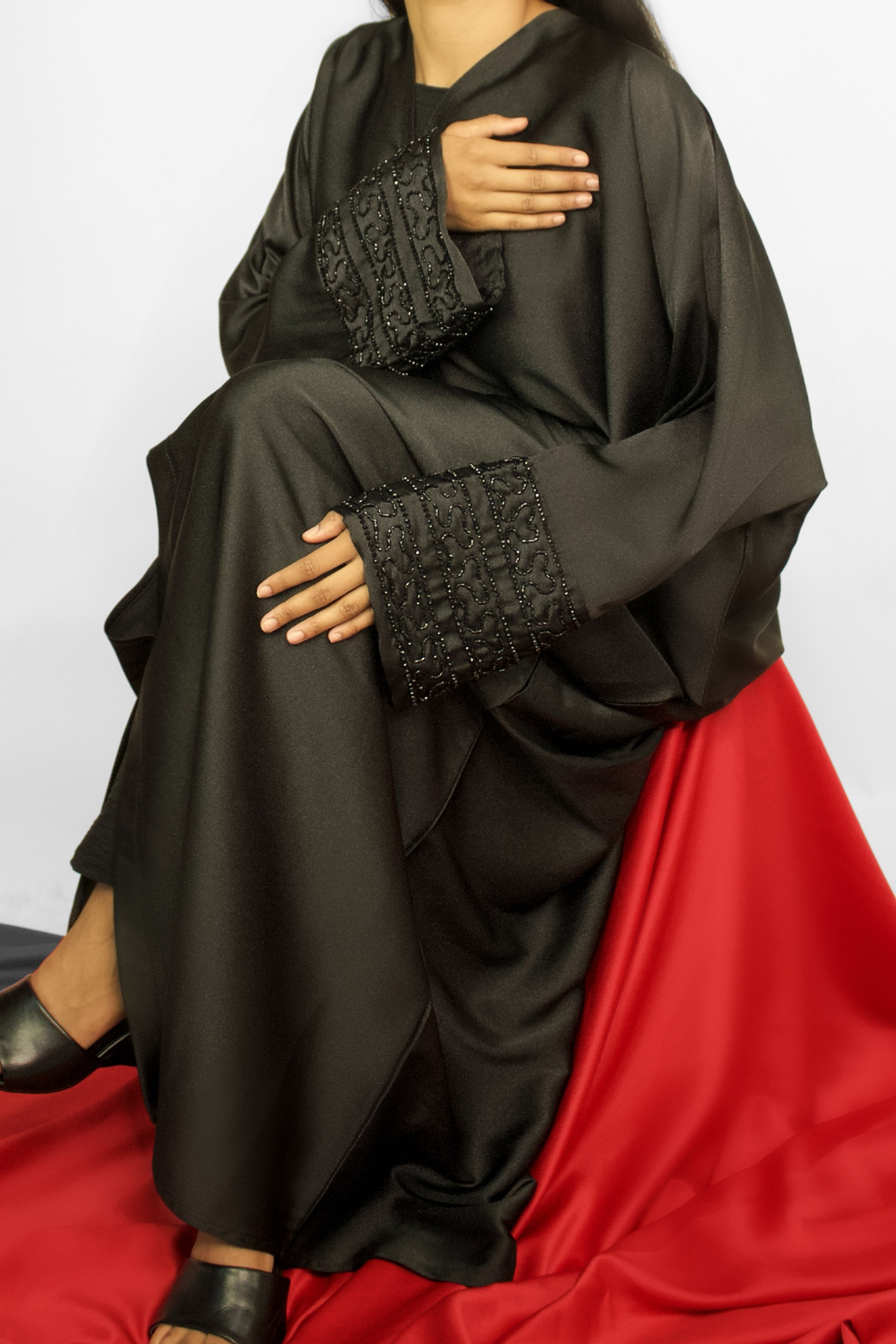 Embellished Sleeve Abaya Noire Clothing Company